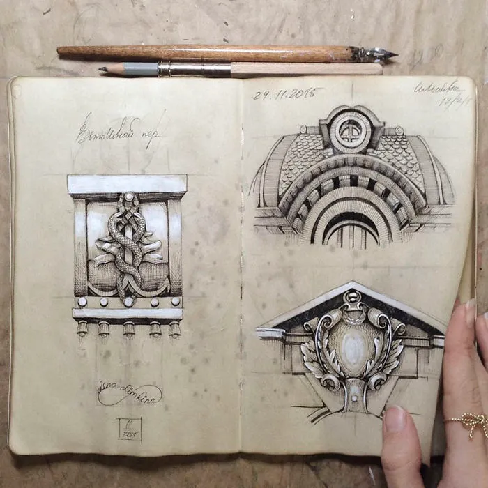 Russian Artist Reveals Her Mysterious Sketchbook To The World, And It's Full Of Visual Secrets