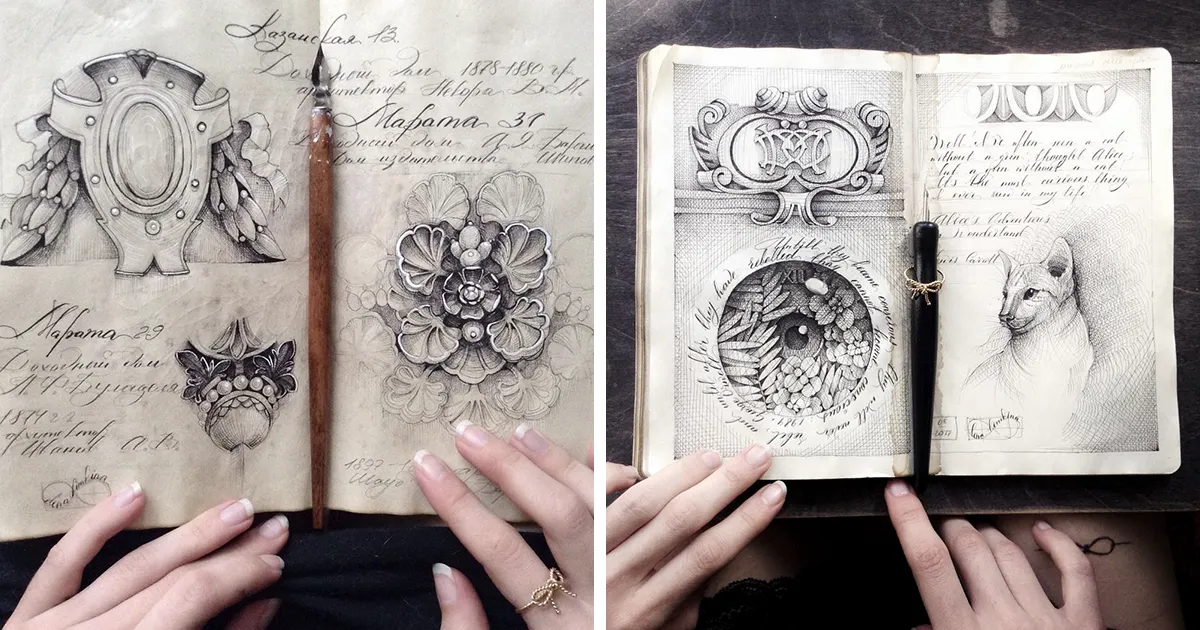 Esta artista rusa muestra su cuaderno de bocetos lleno de secretos visuales