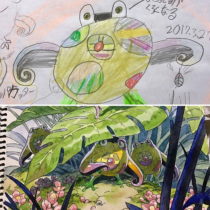 Dad Turns His Sons’ Doodles Into Anime Characters, And The Result Is Amazing (Part III)