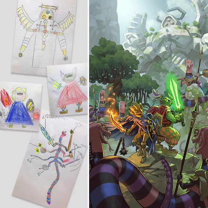 Dad Turns His Sons’ Doodles Into Anime Characters, And The Result Is Amazing (Part III)