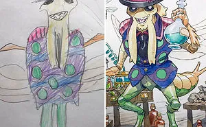 Dad Turns His Sons’ Doodles Into Anime Characters, And The Result Is Amazing (Part III)