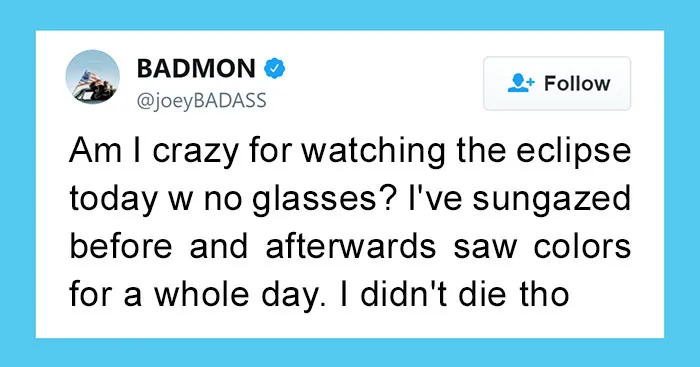 Rapper Says That He Won’t Go Blind By Looking Directly At Solar Eclipse, Regrets It Immediately