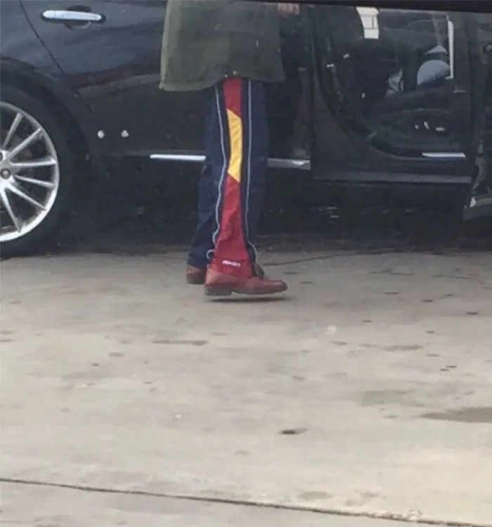 Don't Mind His Fashion, This Oil Spill Makes It Look Like This Guys Floating