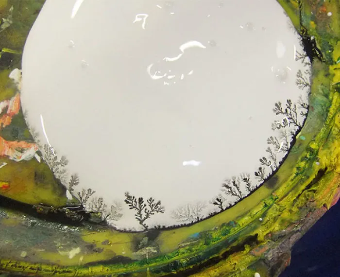 The Residue Of Black Paint Mixed With My White Paint And Made A Little Forest.