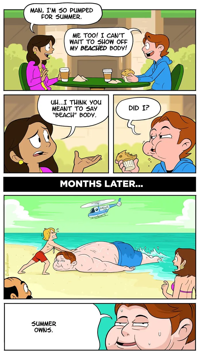 132 Funny Comics About Summer Problems That Almost Everyone Will Relate To