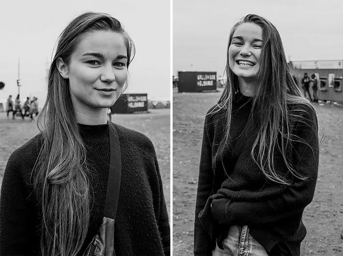 10 Retratos de Extraños Antes Y Después De Que Una Fotógrafa Los Besara
