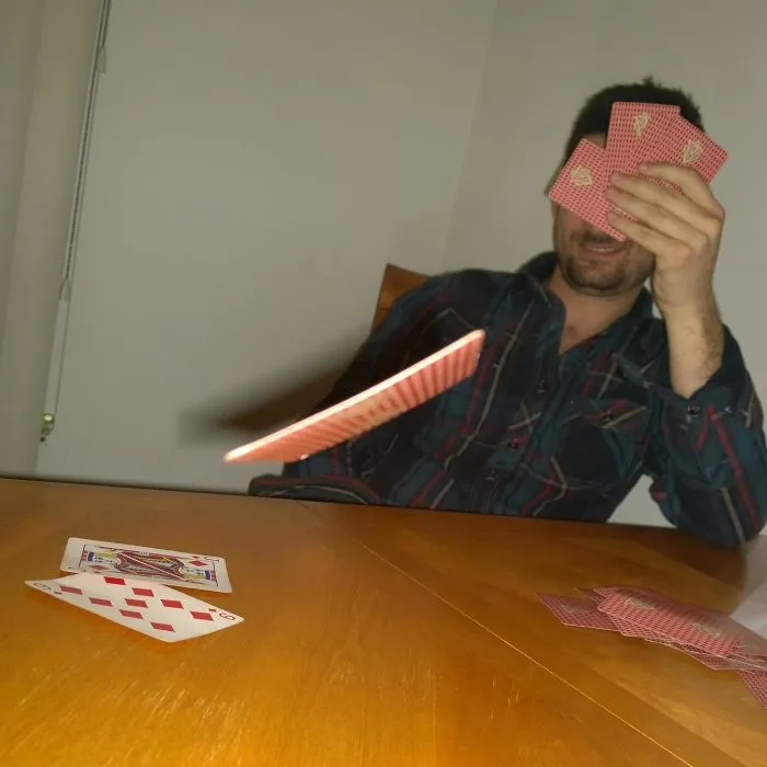 My Phone Captured A Card Being Dealt, Total Accident But Mildly Interesting Consequence
