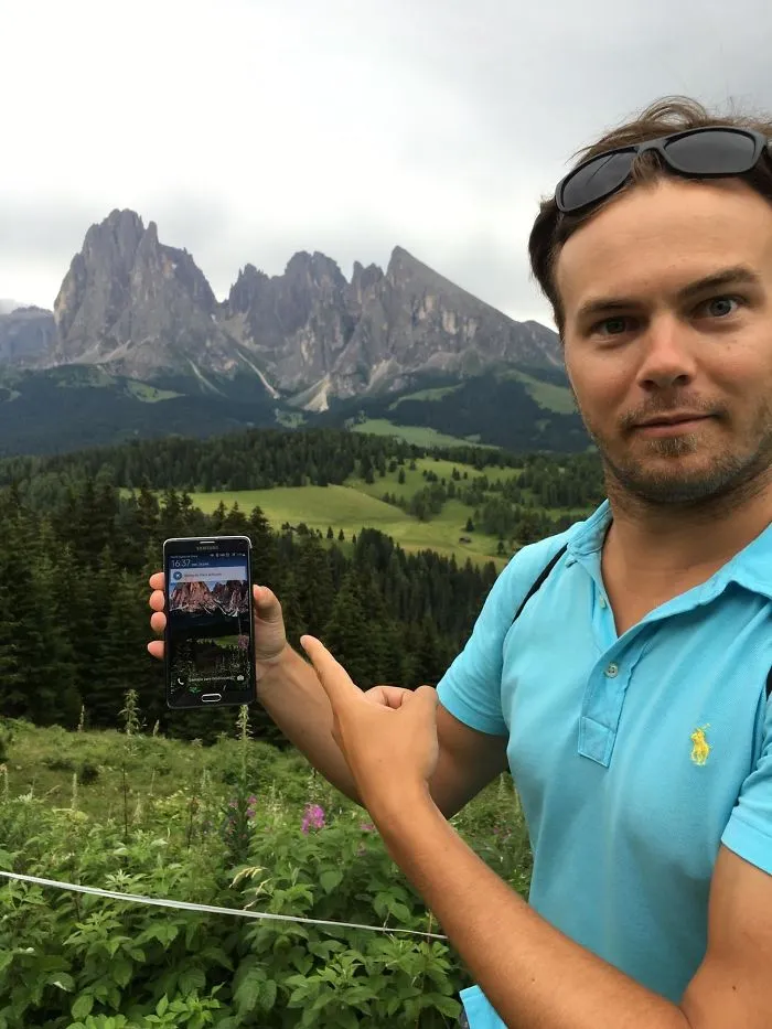 After Having It For 2 Years, I Accidentally Found My Phone Background The Other Day Near Santa Cristina, Italy