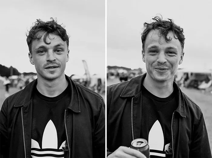 10 Retratos de Extraños Antes Y Después De Que Una Fotógrafa Los Besara