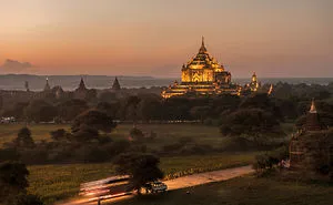 Exploring The Ancient City Of Bagan. Wonder The Mystery Of The Temples And Pagodas.
