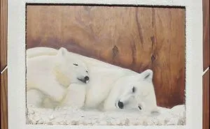 Polar Bear.  Wall Sculpture. Snow Life 2