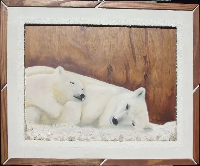Polar Bear. Wall Sculpture. Snow Life 2