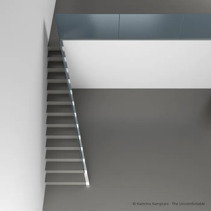 Escalera que se estrecha