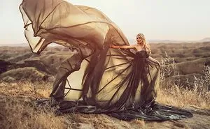 Parachute Dress Photo Shoot