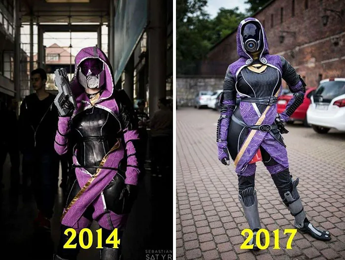 10+ Cosplayers muestran cómo han mejorado con los años y las diferencias son claras