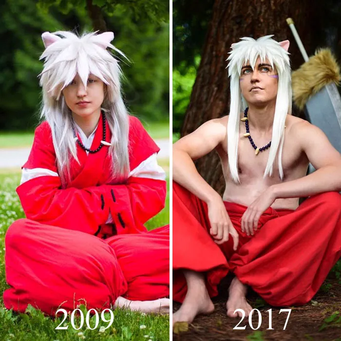 10+ Cosplayers muestran cómo han mejorado con los años y las diferencias son claras