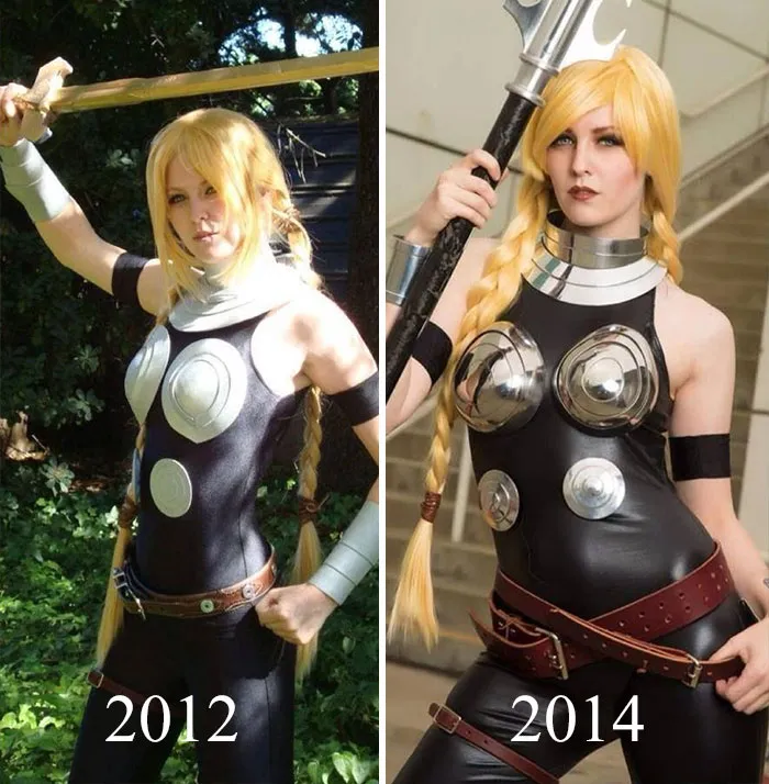 10+ Cosplayers muestran cómo han mejorado con los años y las diferencias son claras