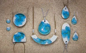 Our Aqua Jewelry Collection Has Been Crafted From Compacted Beach Sand And Resembles Unique Landscapes Of The Ocean