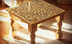 We Collected Bits Of Wood And Spent Months Making These Amazing Glowing Tables