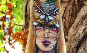 I Paint Intricate Faces Of Women On My Arms