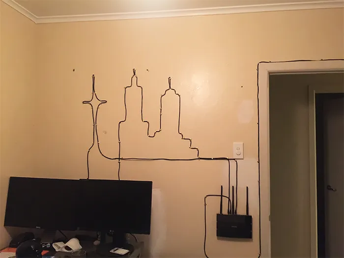 Así coloco los cables cuando son muy largos