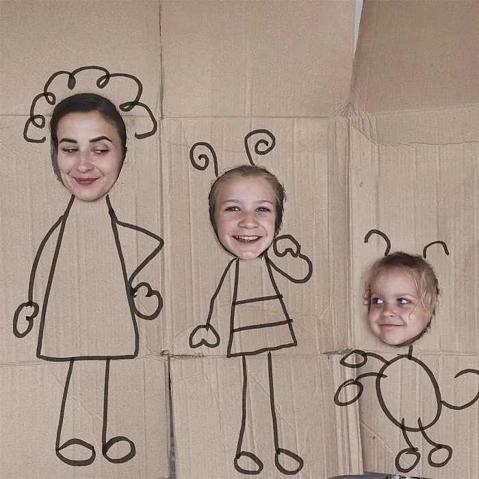 Esta madre hace adorables fotos de sus hijas con ella llevando ropa a juego (Parte 2)