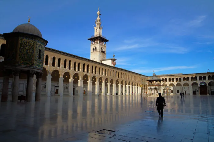 The Umayyad Mosque, Also Known As The Great Mosque Of Damascus Located In The Old City Of Damascus