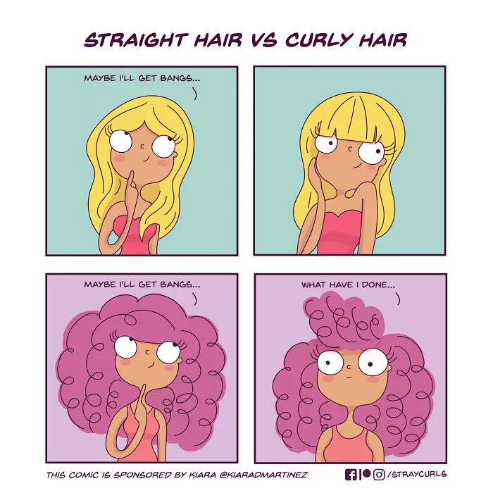 I Illustrated What It's Like Living With Curly Hair