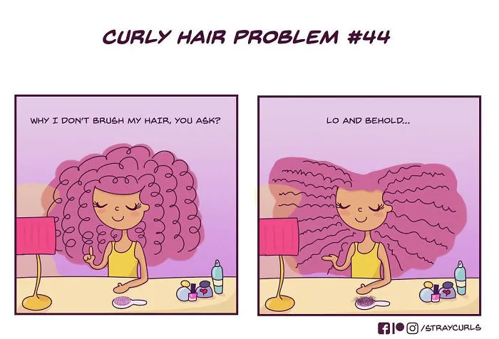 I Illustrated What It's Like Living With Curly Hair