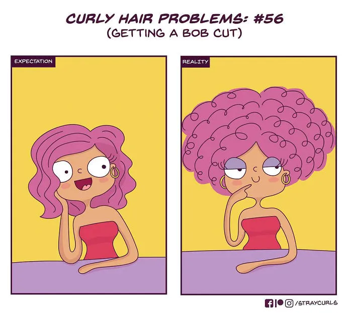 I Illustrated What It's Like Living With Curly Hair