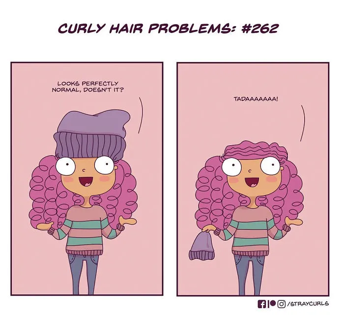I Illustrated What It's Like Living With Curly Hair