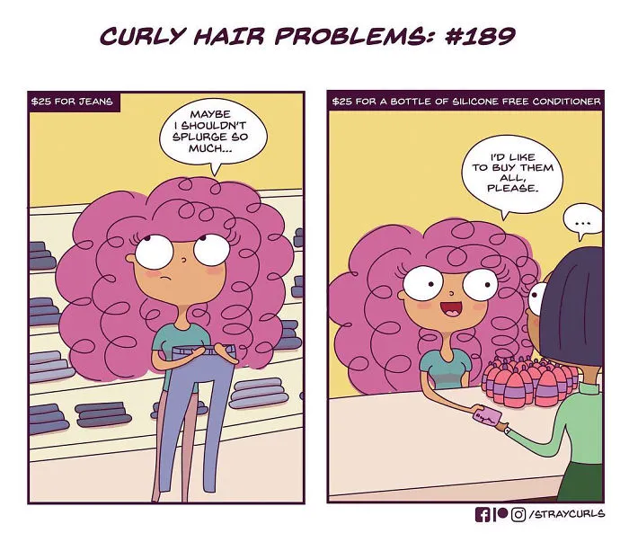 I Illustrated What It's Like Living With Curly Hair
