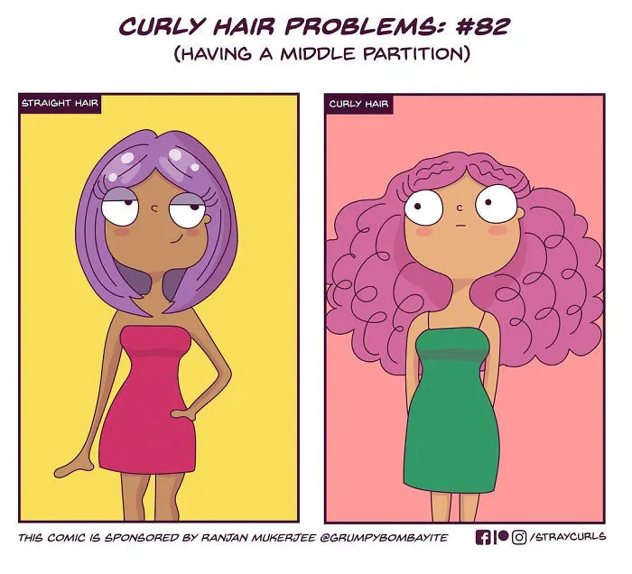 I Illustrated What It's Like Living With Curly Hair