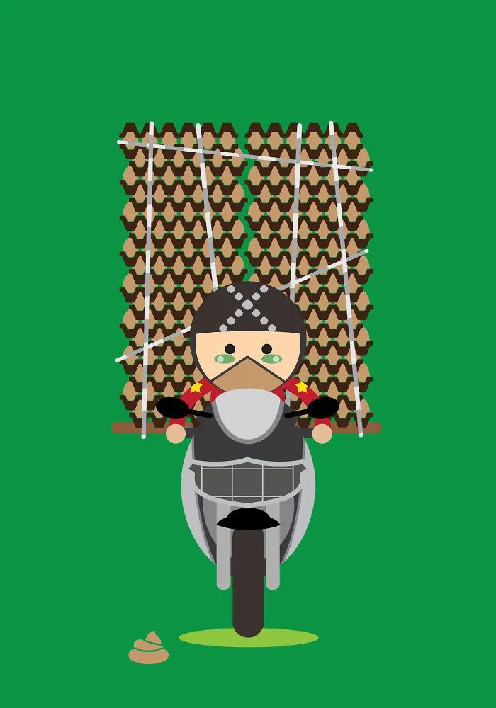 I Illustrate The Amazing Loads Of Motorbikes In Hanoi, Vietnam