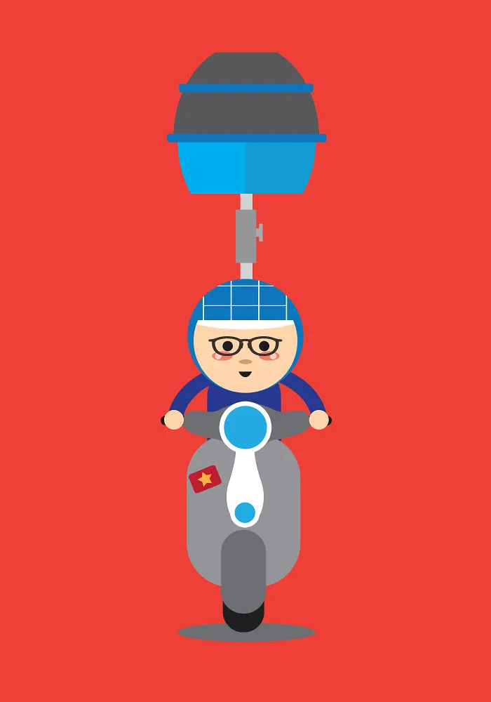 I Illustrate The Amazing Loads Of Motorbikes In Hanoi, Vietnam