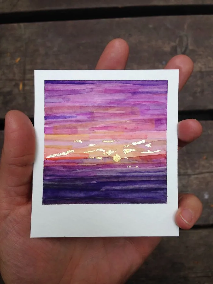 Ran Out Of Polaroid Film And Created Stunning Photo Of Sunset