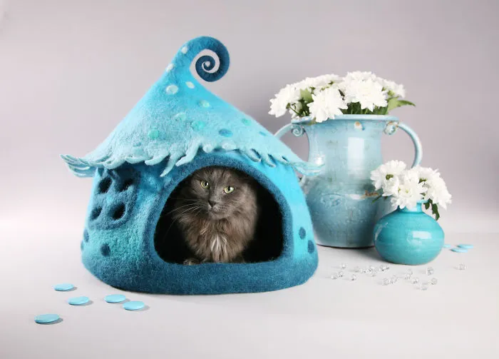 I Create Fairy Felt Houses For Cats