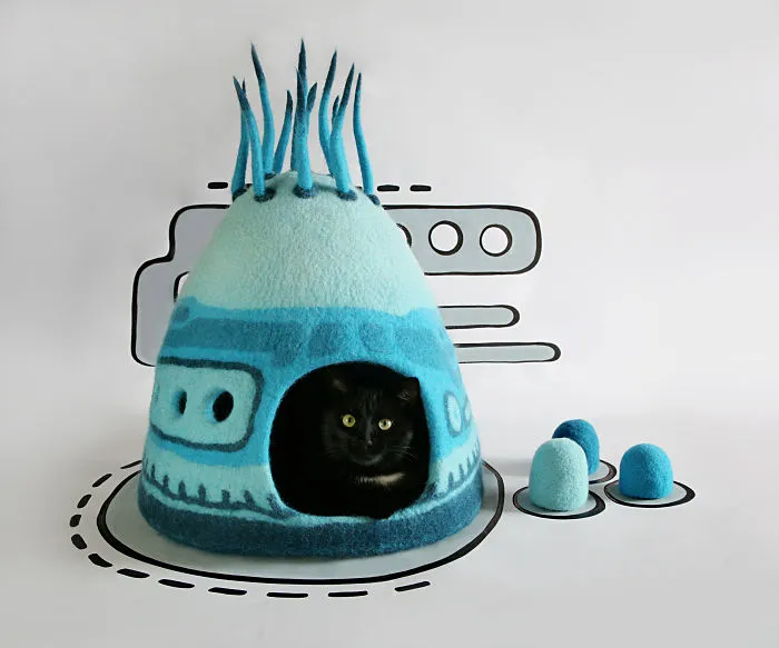 I Create Fairy Felt Houses For Cats