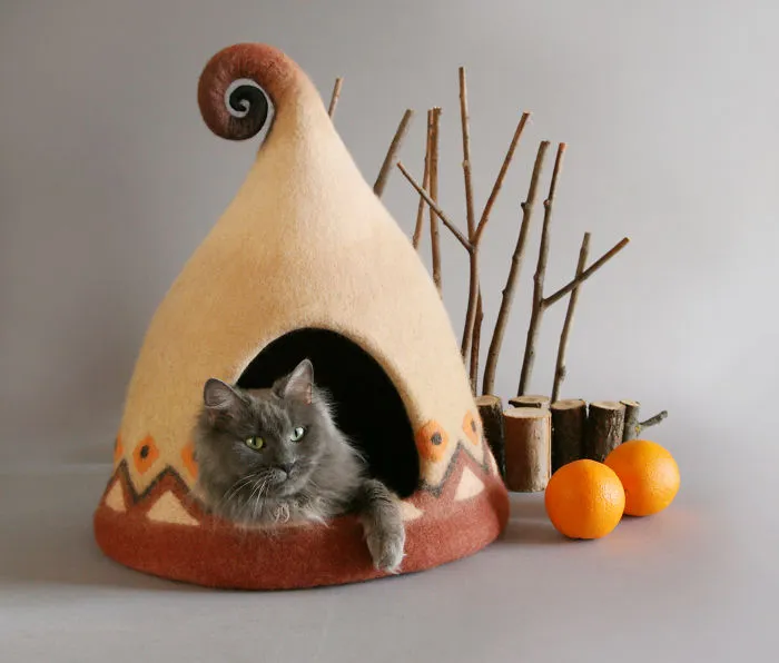 I Create Fairy Felt Houses For Cats