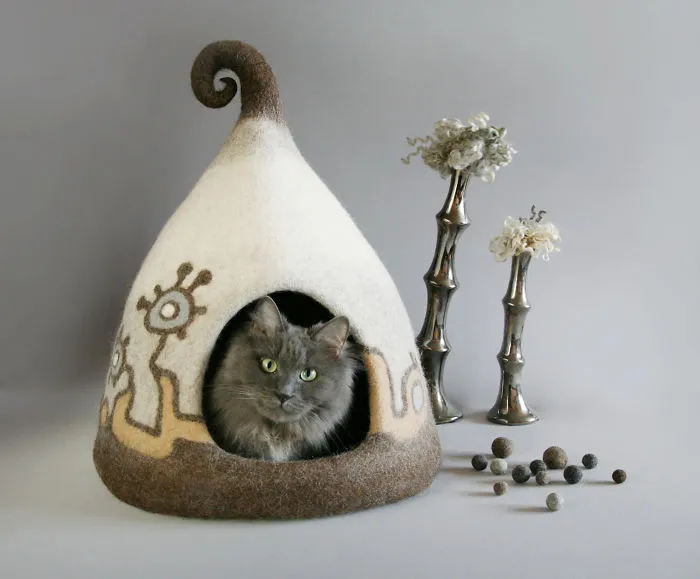 I Create Fairy Felt Houses For Cats
