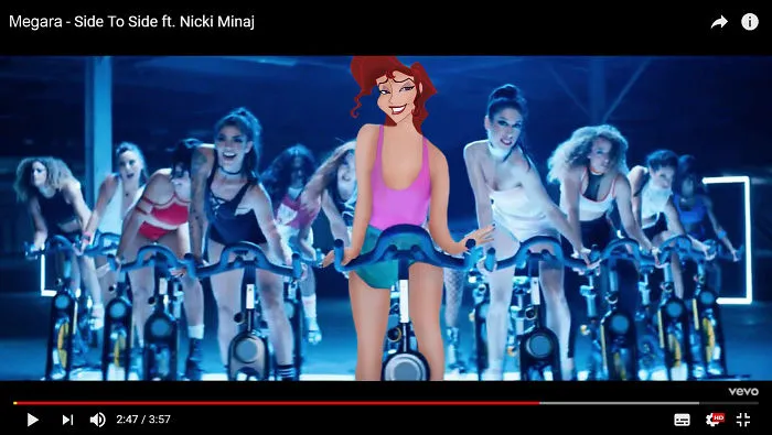 Megara As Ariana Grande - Side To Side
