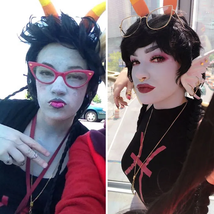 10+ Cosplayers muestran cómo han mejorado con los años y las diferencias son claras