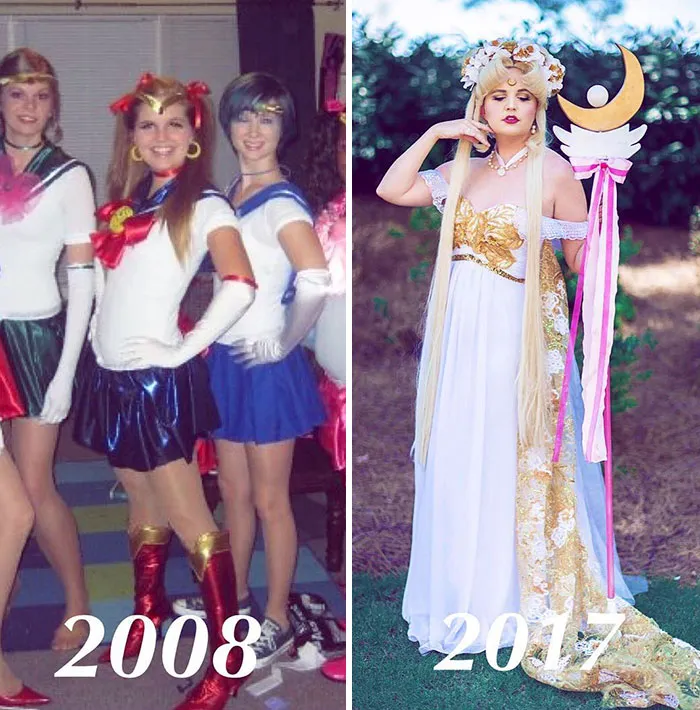 10+ Cosplayers muestran cómo han mejorado con los años y las diferencias son claras