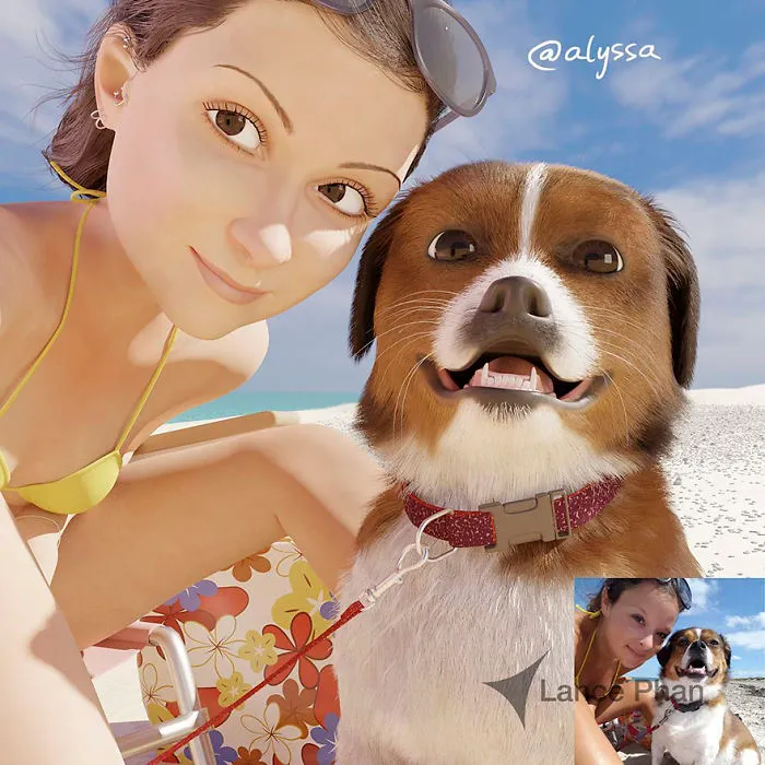 Artist Turns People Into 3D Pixar-Like Characters And You Can Become One Too
