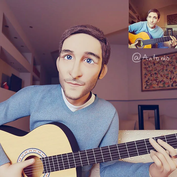 Artist Turns People Into 3D Pixar-Like Characters And You Can Become One Too