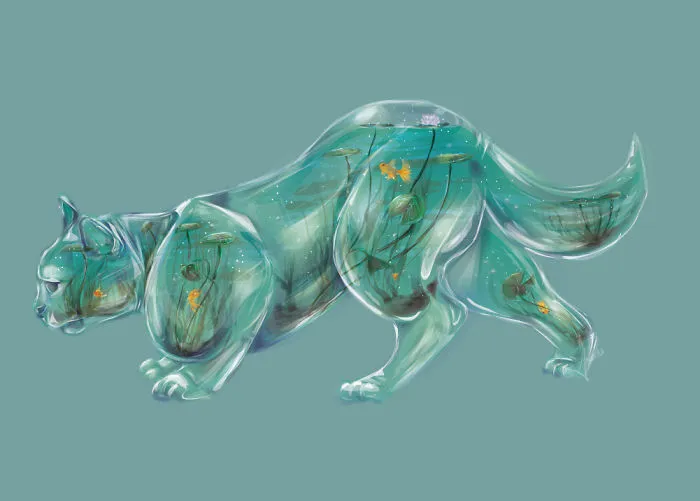 I Draw Animals As Beautiful Glass Terrariums