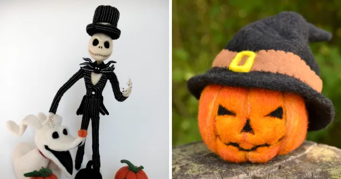 I Create Unique Needle Felted Halloween Decorations From Sheep Wool!