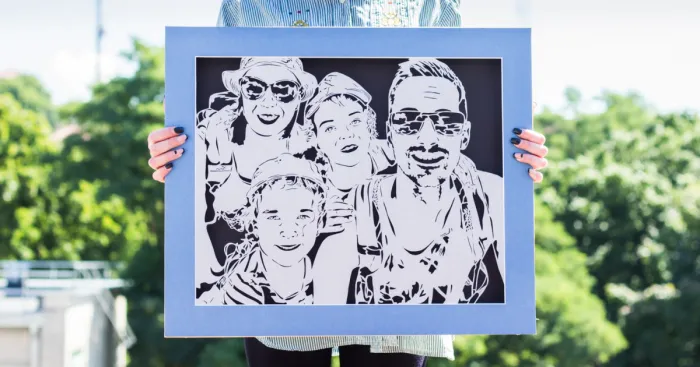 I Cut Them Faces And Put In Big 3d Frame