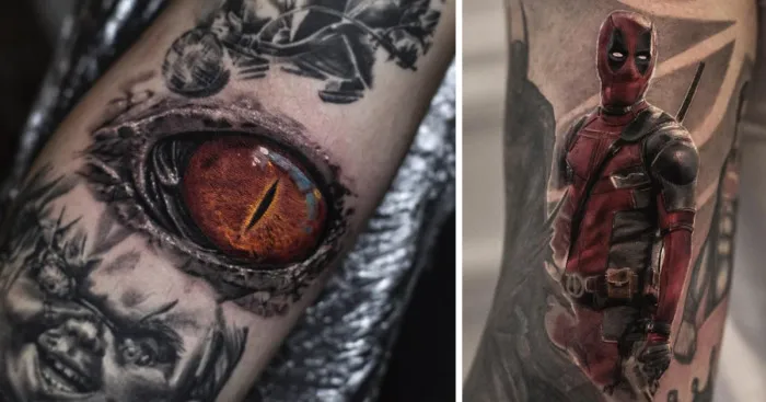 Belgian Tattooist Makes Realistic Tattoos That Give The Impression That They Are Printed On The Skin