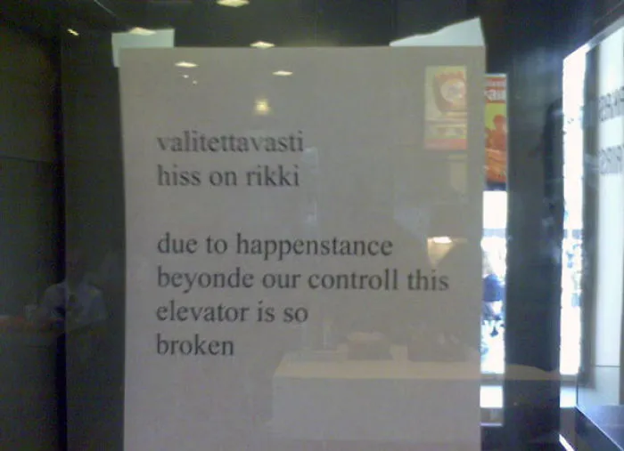 Epic Translation Fail Makes Elevator Sound Like a Sci-Fi Disaster Beyond Control